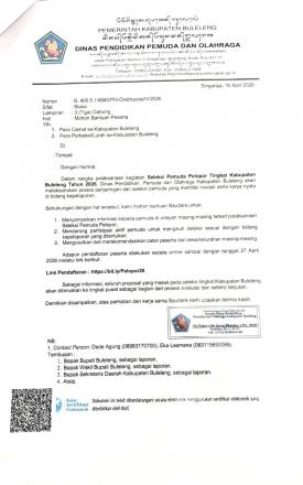 Seleksi Pemuda Pelopor Tingkat Kabupaten Tahun 2026